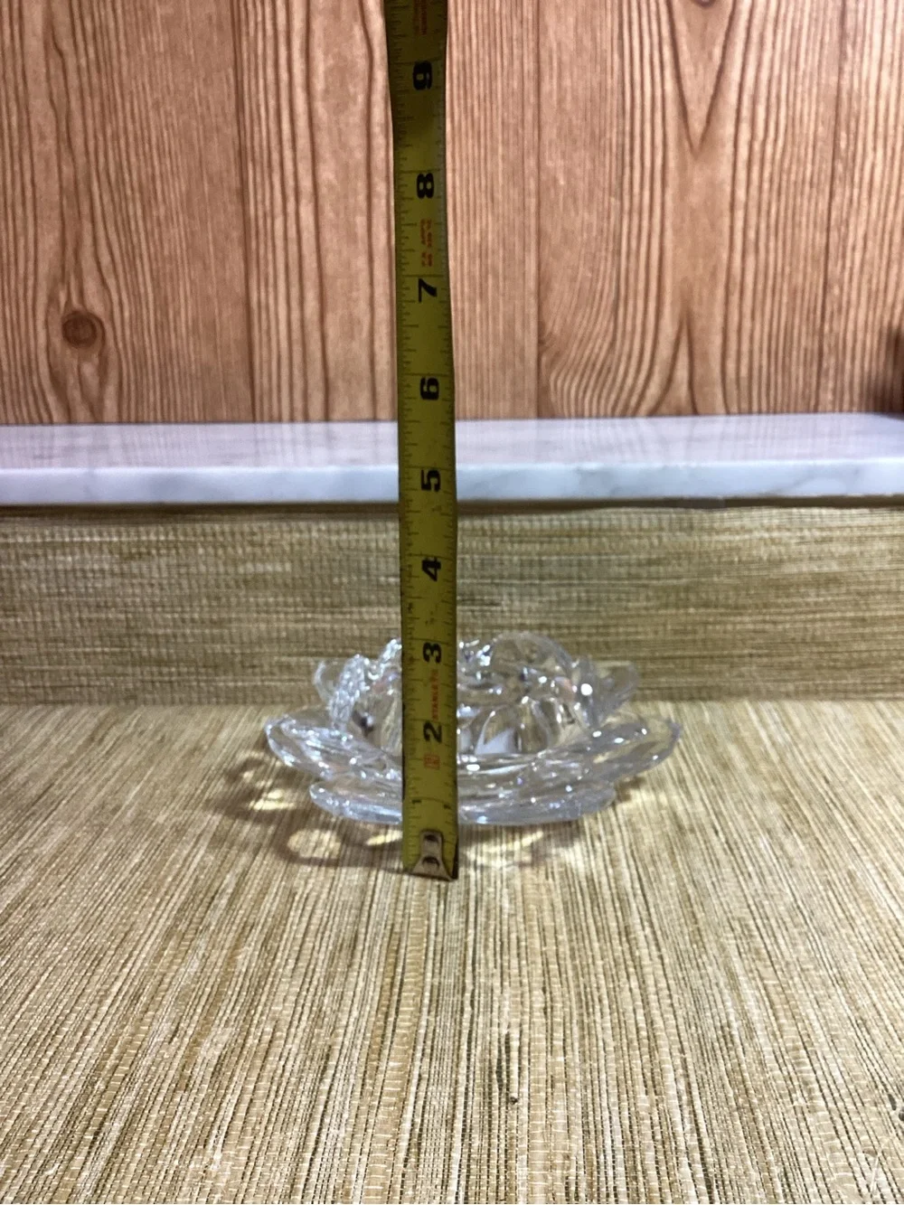 Shannon Crystal  Flower Candle Holder 5”